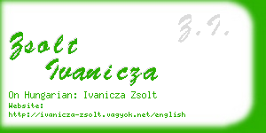 zsolt ivanicza business card